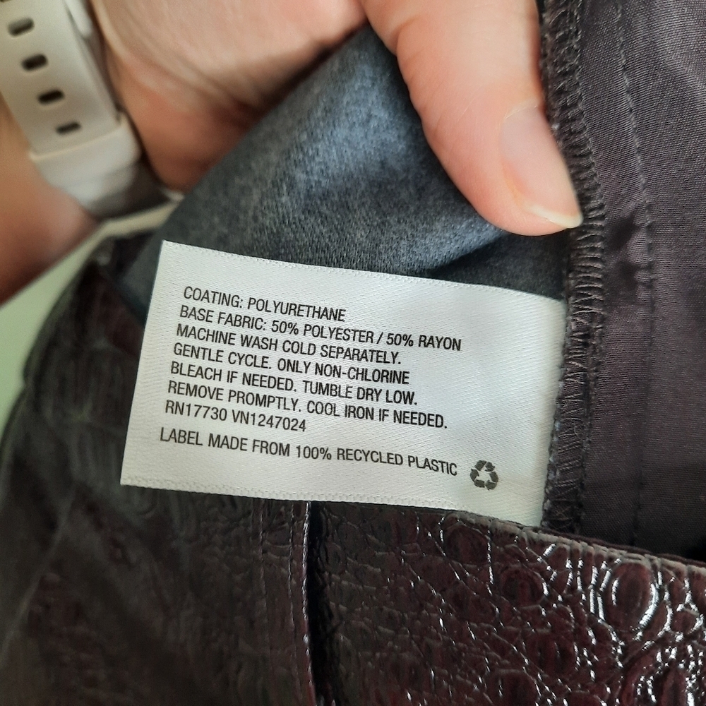 Rachel Comey X Target Brown Crock Faux Leather Pencil Skirt 6 - Picture 7 of 7